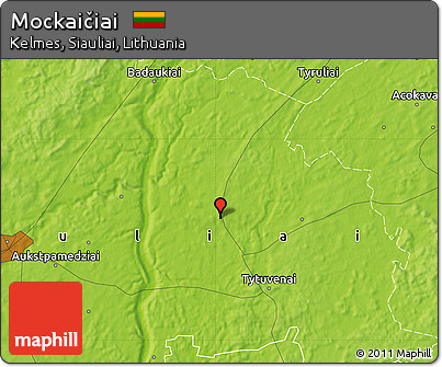 Physical Map of Mockaičiai