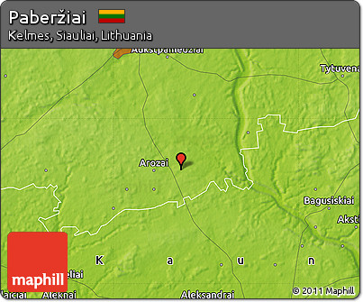 Physical Map of Paberžiai