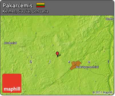 Physical Map of Pakarčemis