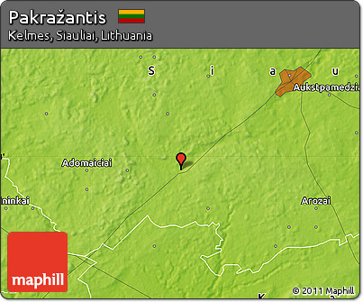 Physical Map of Pakražantis