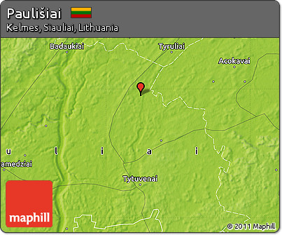 Physical Map of Paulišiai