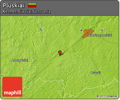 Physical Map of Pluskiai