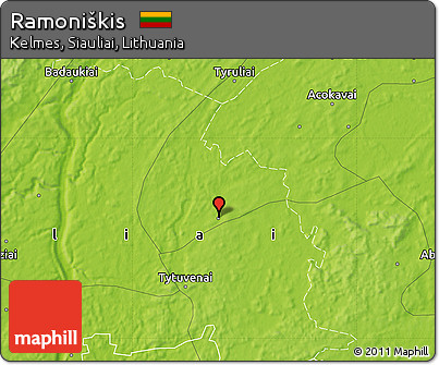 Physical Map of Ramoniškis