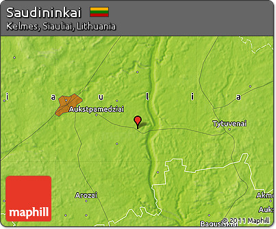 Physical Map of Saudininkai