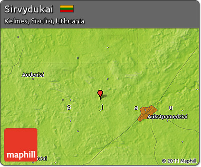 Physical Map of Sirvydukai