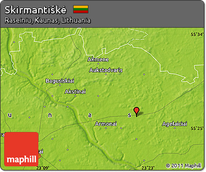 Physical Map of Skirmantiškė