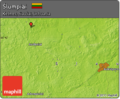 Physical Map of Šlumpiai