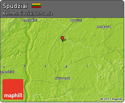 Physical Map of Spudžiai