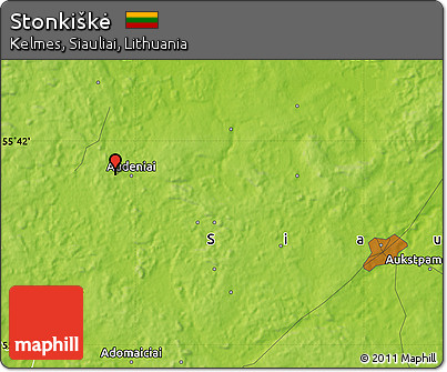 Physical Map of Stonkiškė