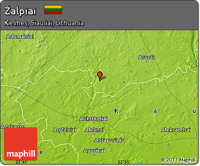 Physical Map of Žalpiai