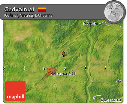 Satellite Map of Gedvainiai