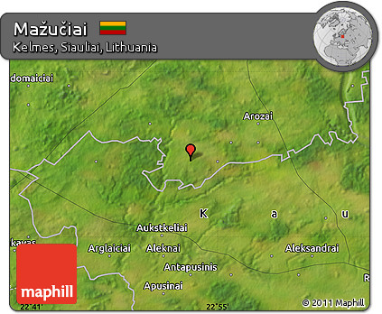 Satellite Map of Mažučiai