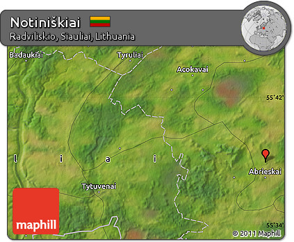 Satellite Map of Notiniškiai