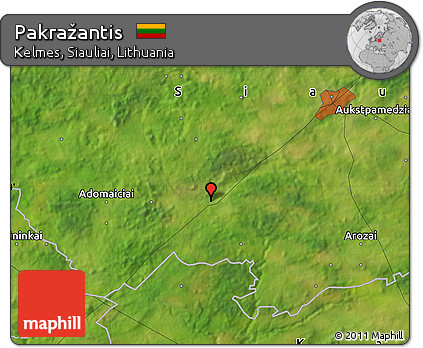 Satellite Map of Pakražantis