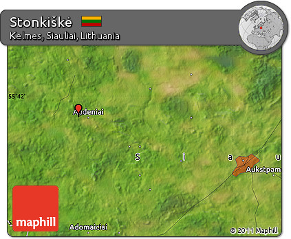 Satellite Map of Stonkiškė
