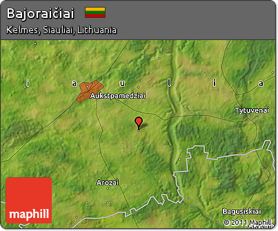 Satellite Map of Bajoraičiai
