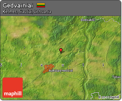 Satellite Map of Gedvainiai