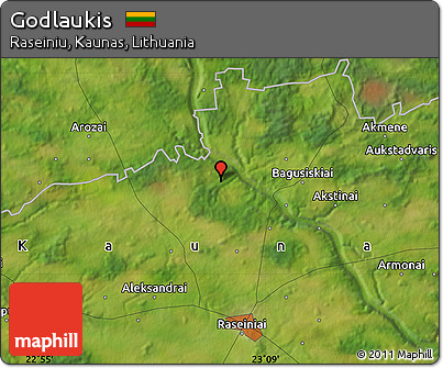 Satellite Map of Godlaukis