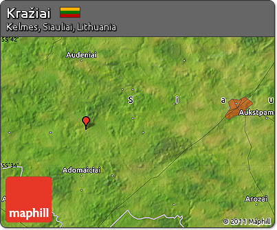 Satellite Map of Kražiai