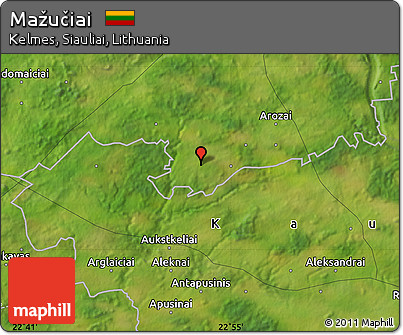 Satellite Map of Mažučiai