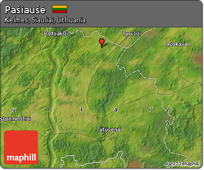 Satellite Map of Pašiaušė