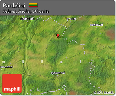 Satellite Map of Paulišiai