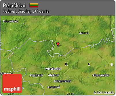 Satellite Map of Pėriškiai