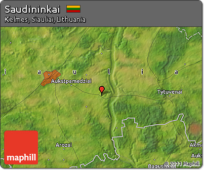 Satellite Map of Saudininkai