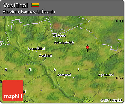 Satellite Map of Vosiūnai