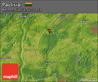 Satellite Map of Paulišiai