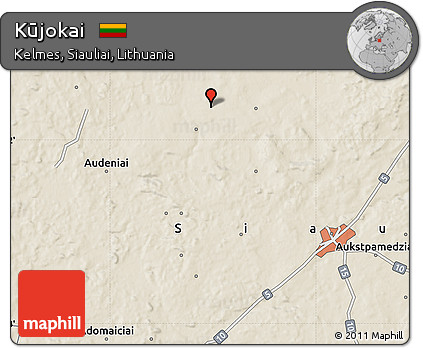 Shaded Relief Map of Kūjokai