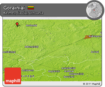 Physical Panoramic Map of Gorainiai