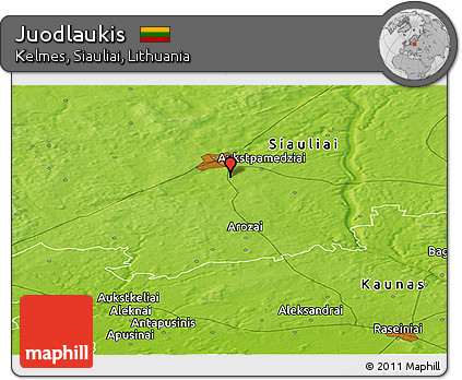 Physical Panoramic Map of Juodlaukis