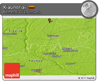 Physical Panoramic Map of Kiaunoriai
