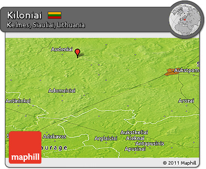 Physical Panoramic Map of Kiloniai