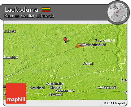 Physical Panoramic Map of Laukoduma