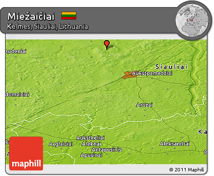 Physical Panoramic Map of Miežaičiai