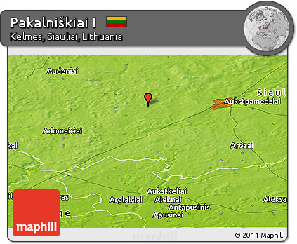 Physical Panoramic Map of Pakalniškiai I