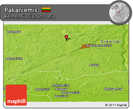 Physical Panoramic Map of Pakarčemis