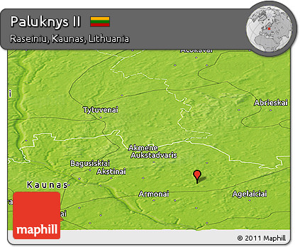 Physical Panoramic Map of Paluknys II