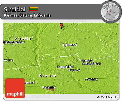 Physical Panoramic Map of Siraičiai