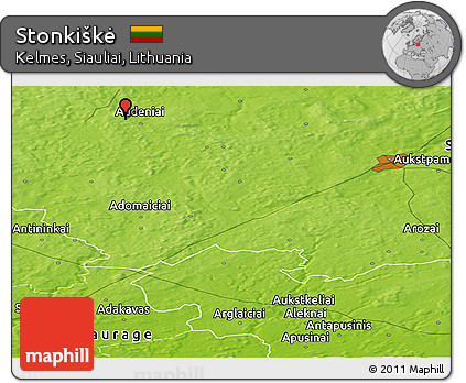 Physical Panoramic Map of Stonkiškė