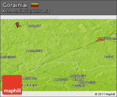 Physical Panoramic Map of Gorainiai