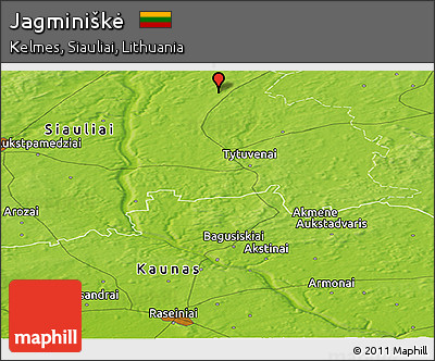 Physical Panoramic Map of Jagminiškė