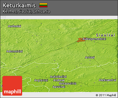 Physical Panoramic Map of Keturkaimis