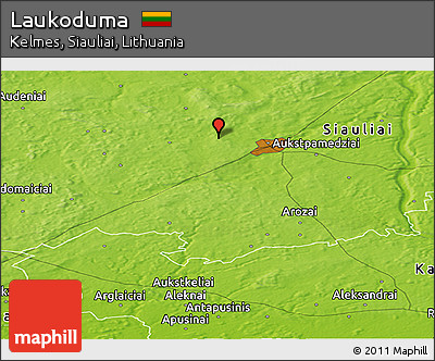 Physical Panoramic Map of Laukoduma