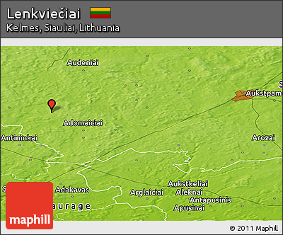 Physical Panoramic Map of Lenkviečiai