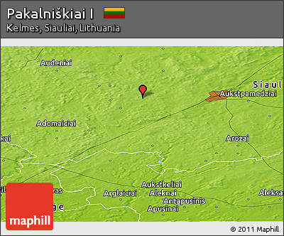 Physical Panoramic Map of Pakalniškiai I