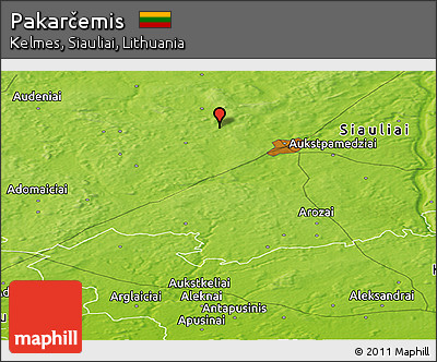 Physical Panoramic Map of Pakarčemis