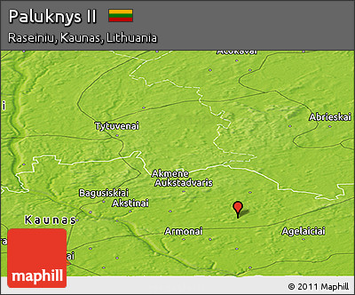 Physical Panoramic Map of Paluknys II